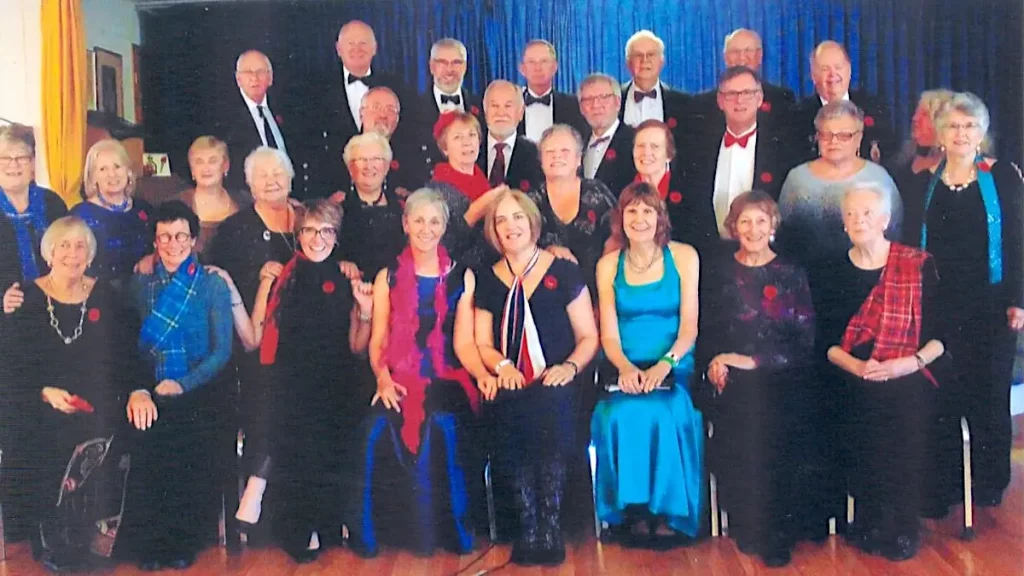 Studio Singers dressed to the nines to perform at the Remembrance Day Lunch put on at the Chester Basin Legion - Remembrance Day, November 11, 2017